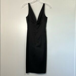 Dolce & Gabbana Black Sheath Midi Cocktail Dress Size 24 38